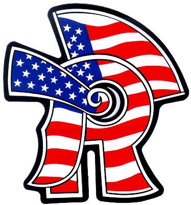 Trevian Logo Helmet American Flag