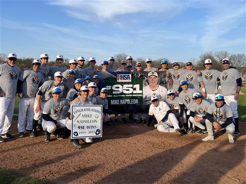 Coach Mike Napoleon has broken the all-time wins record in IHSA Baseball history! 